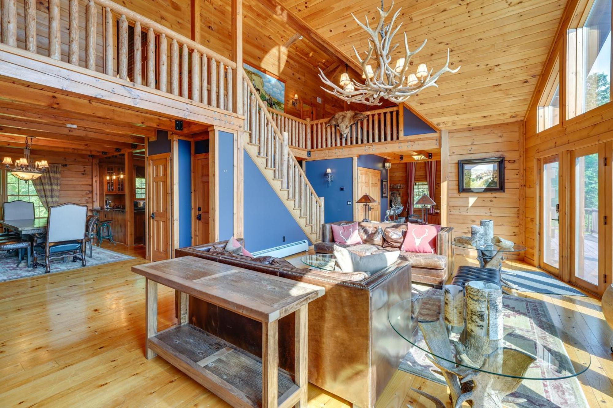 Luxury Log Cabin With Ev Charger And Mtn Views! Blairstown 外观 照片